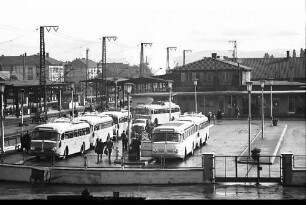 Freiburg: Omnibusbahnhof von der Haslacher Brücke