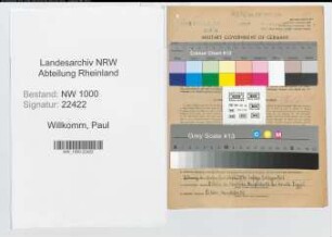 Entnazifizierung Paul Willkomm, geb. 17.03.1889 (Krim.Sekretaer)