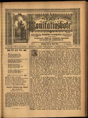 Erste Ausgabe vom Sonntag, den 10. April 1910.