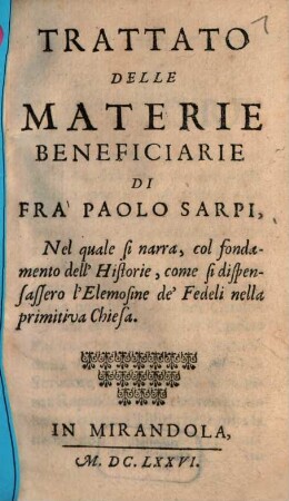 Historia dell'origine, forma, leggi ed uso dell'ufficio dell'inquisitione nella città e dominio d i Venetia