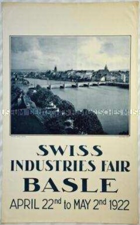 Plakat zur Schweizer Industriemesse in Basel 1922