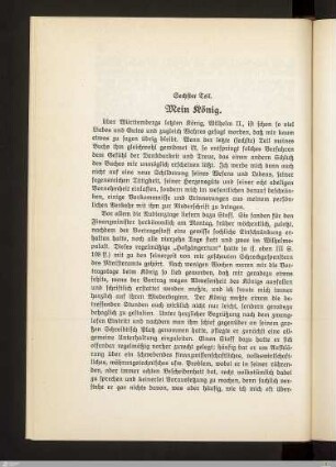 Sechster Teil: Mein König