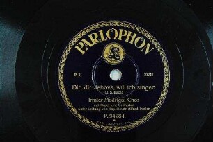 Dir, dir Jehova, will ich singen / (J. S. Bach)