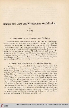 31: Namen und Lage von Wiesbadener Örtlichkeiten