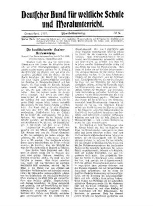 Die Konstituierende Bundes-Versammlung : Protokoll der Generalversammlung vom 5 Nov. 1906