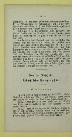 Zweiter Abschnitt. Physische Geographie