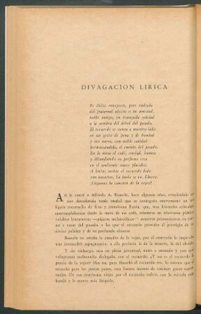 Divagación lírica