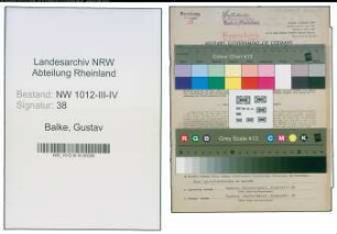 Entnazifizierung Gustav Balke , geb. 09.12.1901 (Verwaltungssekretaer)