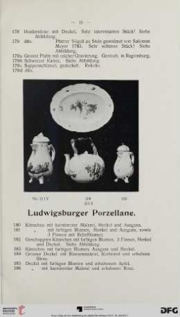 Ludwigsburger Porzellane (Nr.180-211v)
