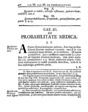 Cap. III. De Probabilitate Medica