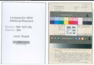 Entnazifizierung Rudolf Lerch , geb. 16.12.1894 (Angestellter)
