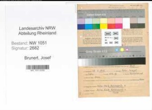Entnazifizierung Josef Brunert , geb. 27.08.1907 (Fahrer)