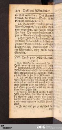 XXV. Trost- und Jesus-Lieder.