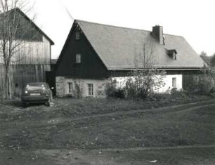 Bad Brambach-Raun, Dorfstraße 21. Dreiseithof (wohl 1701/1800). Wohnstallhaus