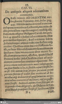 Cap. VI. De antiquis aliquot adorantium ceremoniis