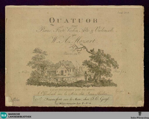 Quatuor pour piano-forté, violon, alto & violoncelle : Oeuvre 108