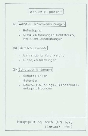 DIN 1076, Hauptprüfung
