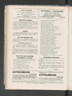 Die Cholera-Epidemie 1892
