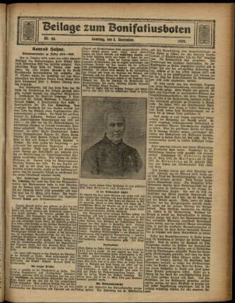 Zweite Ausgabe vom Sonntag, den 03. November 1929.