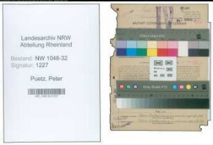 Entnazifizierung Peter Puetz , geb. 16.06.1904 (Beamter)
