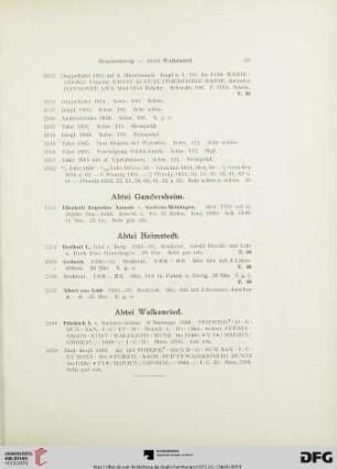 [Abtei Gandersheim, Abteil Helmstedt, Abtei Walkenried] (Nr. 2353-2359)