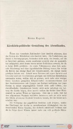 I. Kirchlich-politische Gestaltung des Abendlandes