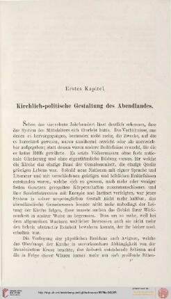 I. Kirchlich-politische Gestaltung des Abendlandes