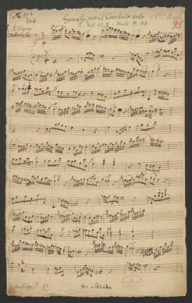 Sonaten; cemb; A-Dur; H 192; Wq 65.43