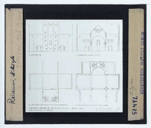 Mittelzell, Münster St. Maria und Markus (Reichenau-Mittelzell) : Grundrisse, Schnitt, Aufriss