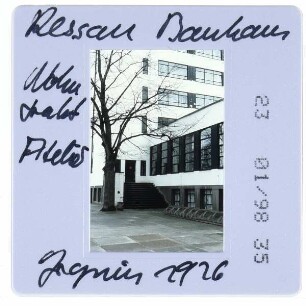 Dessau, Bauhaus : Atelierhaus, Wohntrakt, Nordseite
