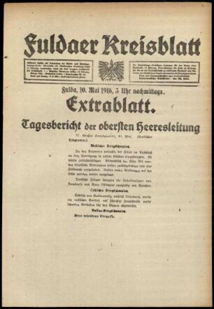Ausgabe vom Mittwoch, den 10. Mai 1916.