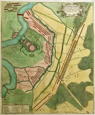 WHK 19 Krieg des Deutschen Reichs mit Frankreich: Plan der Belagerung von Philippsburg, 23. Mai bis 18. Juli 1734