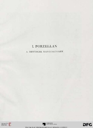 I. Porzellan (Nr. 1-157)