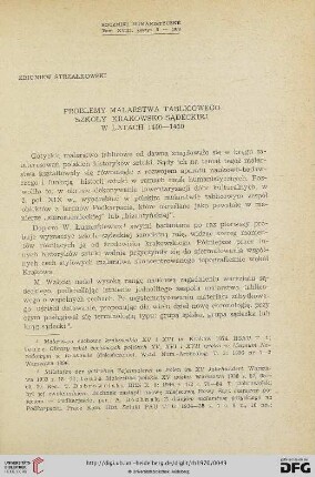 18: Problemy malarstwa tablicowego szkoły krakowsko-sądeckiej w Latach 1440-1460