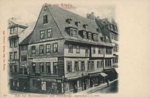 Ecke der Grimmaischen- und Ritterstraße: abgebrochen i. J. 1888 [Das alte Leipzig]