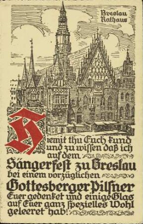 Breslau Rathaus - Hiemit thu Euch kund [...]