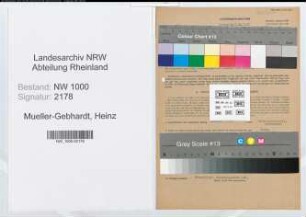 Entnazifizierung Heinz Mueller-Gebhardt, geb. 23.12.1900 (Landesamtmann)