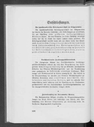 Entschließungen.