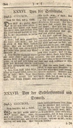 XXXVII. Von der Selbsterkenntniß und Demuth.