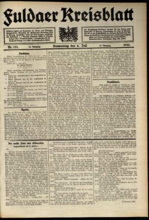 Ausgabe vom Donnerstag, den 06. Juli 1911.
