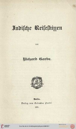 Indische Reiseskizzen