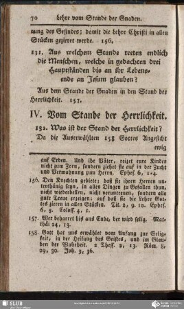 IV. Vom Stande der Herrlichkeit