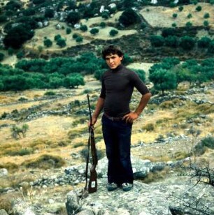Kreta, Hirte mit Gewehr bei Afrati