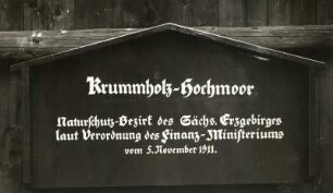 Naturschutz-Tafel "Krummholz-Hochmoor" für den Kleinen Kranichsee