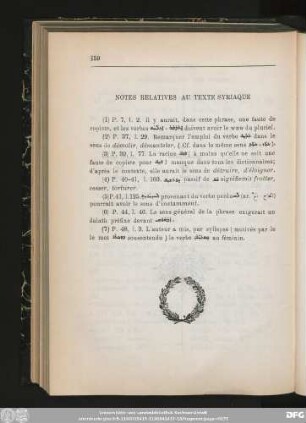 Notes Relatives Au Texte Syriaque