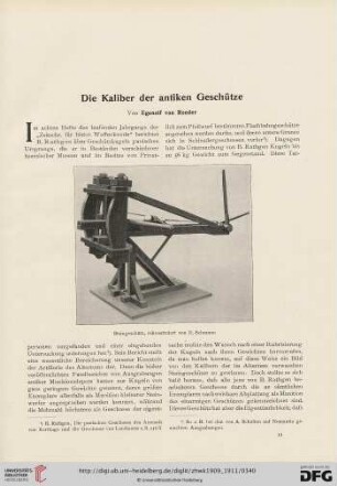 5: Die Kaliber der antiken Geschütze