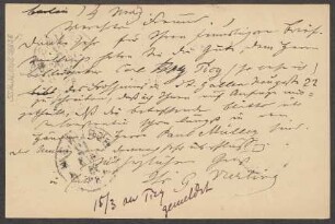 Brief an B. Schott's Söhne : 14.03.1895