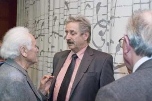 Übergabe und Präsentation der Filmdokumentation "Der Wiederaufbau der Dresdner Frauenkirche - die weltweit wirkende Bürgerinitiative" von Ernst Hirsch im Vortragssaal der Sächsischen Landesbibliothek - Staats- und Universitätsbibliothek Dresden