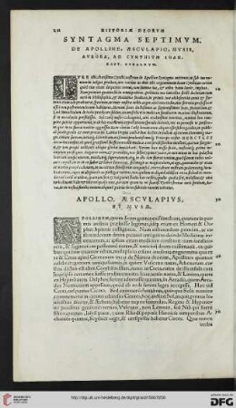 Syntagma septimvm de Apolline, Aescvlapio, Mvsis [...]