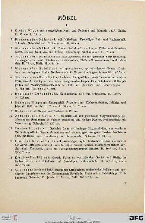 Möbel (Nr. 1-182)